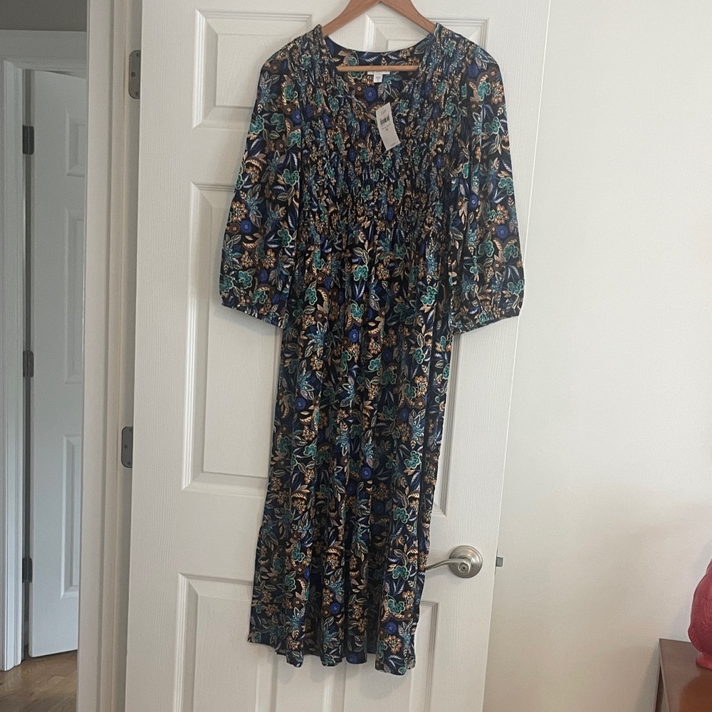 Tiered Flounced Hem Midi Dress